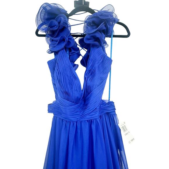 Mac Duggal 67911 Chiffon Cutout Ruffled Empire Waist Dress Size 6 NWT - Picture 11 of 13